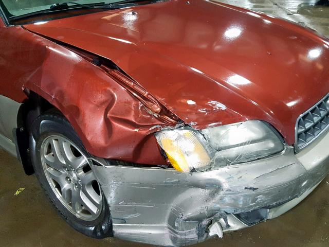 4S3BH675947640453 - 2004 SUBARU LEGACY OUT ORANGE photo 9