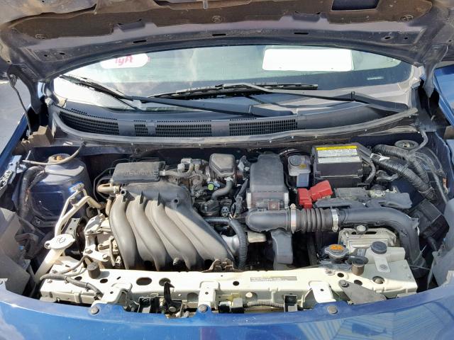 3N1CN7AP0EL812317 - 2014 NISSAN VERSA S BLUE photo 7