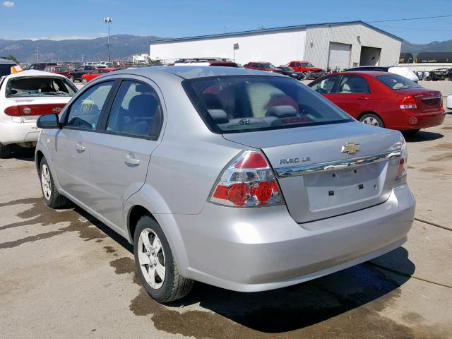 KL1TD566X7B169152 - 2007 CHEVROLET AVEO BASE Gümüş foto 3