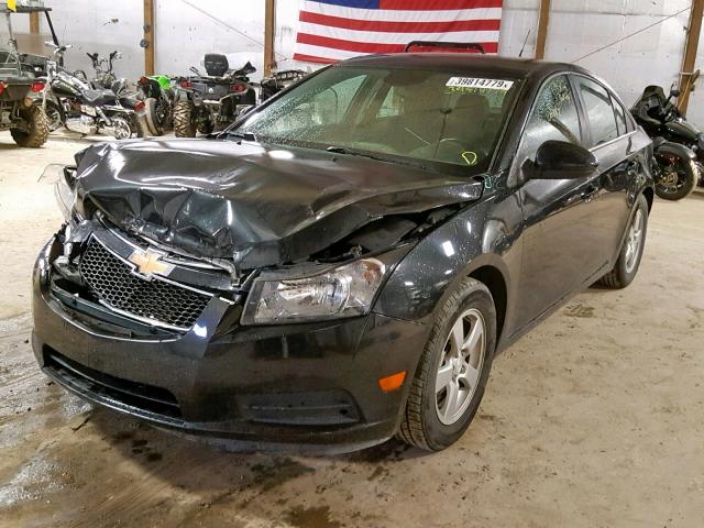 1G1PC5SB8E7417570 - 2014 CHEVROLET CRUZE LT BLACK photo 2