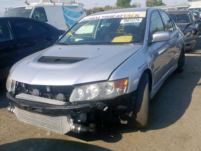 JA3AH86F63U122820 - 2003 MITSUBISHI LANCER EVO SILVER photo 2