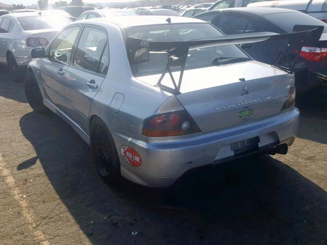 JA3AH86F63U122820 - 2003 MITSUBISHI LANCER EVO SILVER photo 3