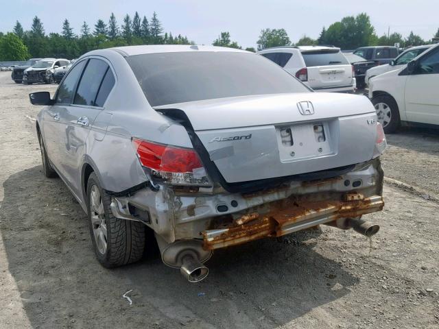 1HGCP36828A805447 - 2008 HONDA ACCORD EXL SILVER photo 3