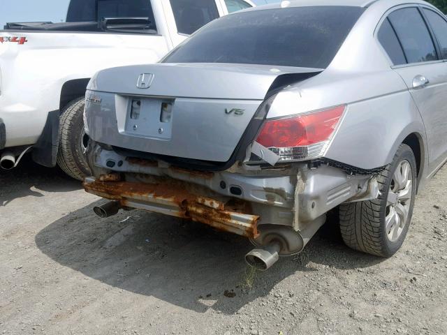 1HGCP36828A805447 - 2008 HONDA ACCORD EXL SILVER photo 9