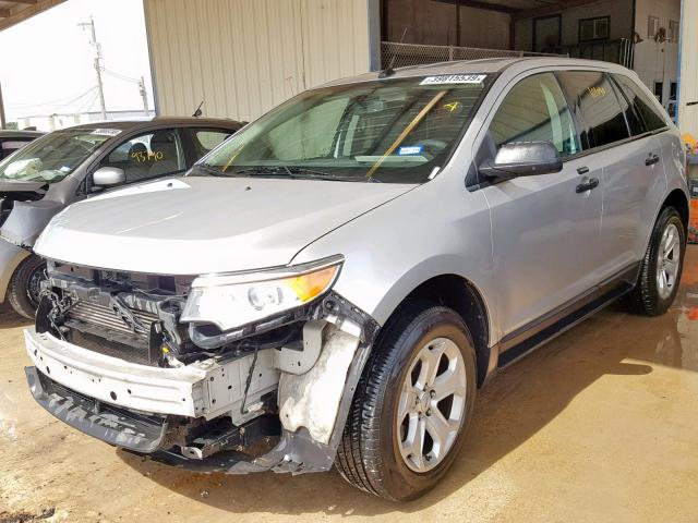 2FMDK3G97DBA75439 - 2013 FORD EDGE SE SILVER photo 2