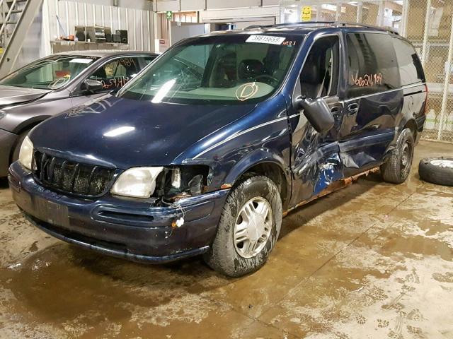 1GNDX13E4YD359230 - 2000 CHEVROLET VENTURE LU BLUE photo 2