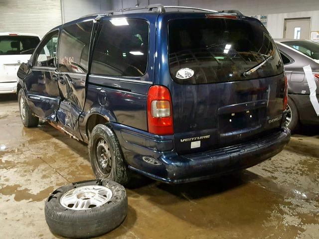 1GNDX13E4YD359230 - 2000 CHEVROLET VENTURE LU BLUE photo 3