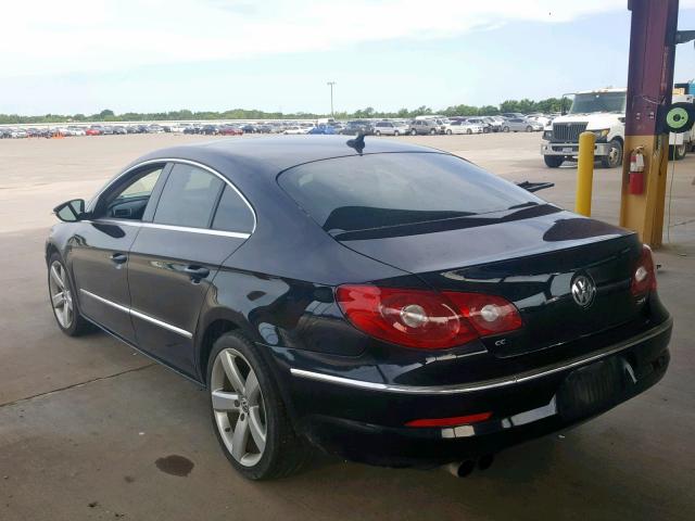 WVWHN7AN8CE550058 - 2012 VOLKSWAGEN CC LUXURY BLACK photo 3