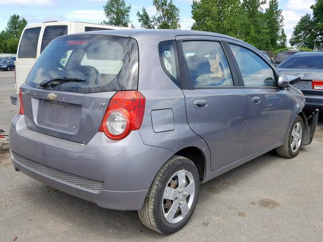 KL1TD6DE0BB245146 - 2011 CHEVROLET AVEO LS SILVER photo 4