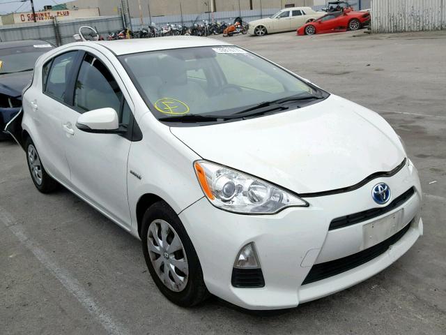 JTDKDTB35E1572575 - 2014 TOYOTA PRIUS C WHITE photo 1