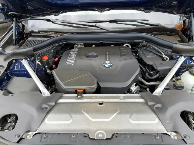 5UXTR9C54KLE11371 - 2019 BMW X3 XDRIVE3 BLUE photo 7
