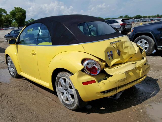 3VWPF31YX7M402678 - 2007 VOLKSWAGEN NEW BEETLE أصفر صورة 3
