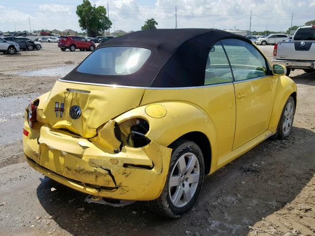 3VWPF31YX7M402678 - 2007 VOLKSWAGEN NEW BEETLE أصفر صورة 4