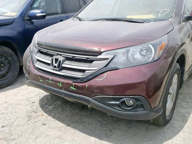 2HKRM4H91DH121800 - 2013 HONDA CR-V TOURI RED photo 9