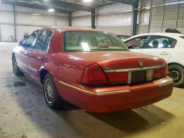 2MEFM74W6WX669145 - 1998 MERCURY GRAND MARQ BURGUNDY photo 3