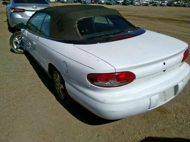 3C3EL55H4XT542843 - 1999 CHRYSLER SEBRING JX WHITE photo 3