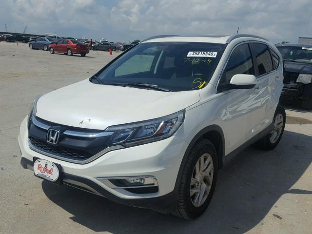 5J6RM3H73FL006388 - 2015 HONDA CR-V EXL WHITE photo 2