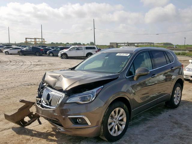 LRBFXBSAXHD012442 - 2017 BUICK ENVISION E BROWN photo 2