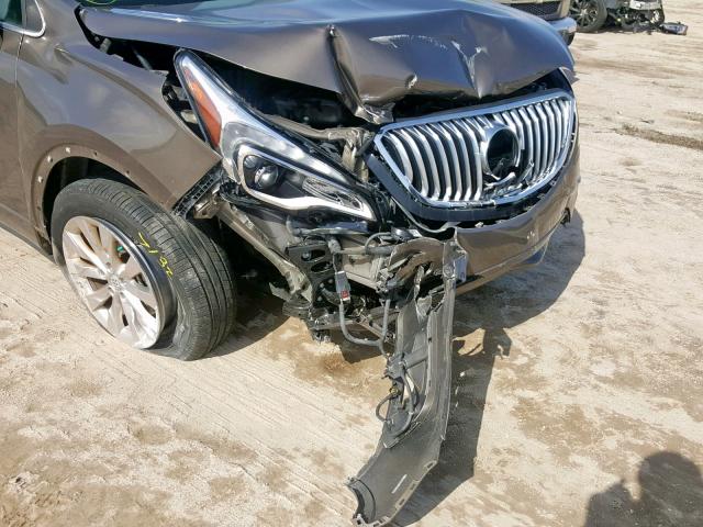 LRBFXBSAXHD012442 - 2017 BUICK ENVISION E BROWN photo 9