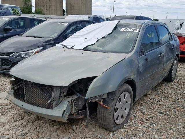 3FHAP06Z29R137951 - 2009 FORD FUSION S GREEN photo 2