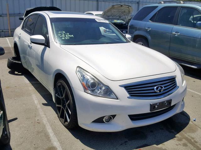 JN1CV6AR3DM758964 - 2013 INFINITI G37 WHITE photo 1