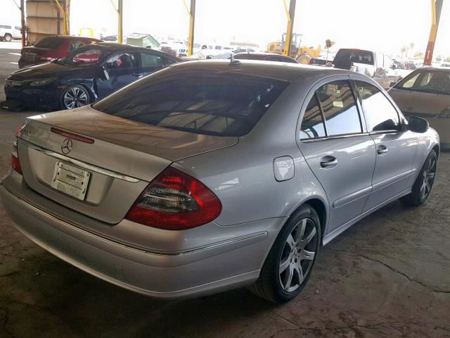 WDBUF56X57B003782 - 2007 MERCEDES-BENZ E 350 SILVER photo 4