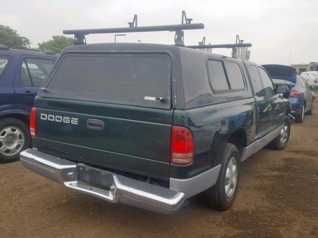 1B7GL22X9WS577019 - 1998 DODGE DAKOTA GREEN photo 4