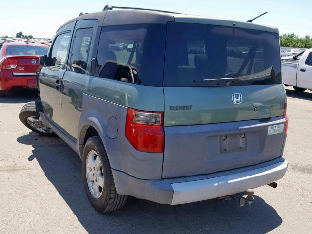 5J6YH28523L048135 - 2003 HONDA ELEMENT EX GREEN photo 3