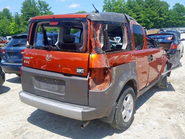 5J6YH28604L018285 - 2004 HONDA ELEMENT EX ORANGE photo 4