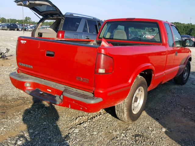 1GTCS19W0X8517539 - 1999 GMC SONOMA RED photo 4