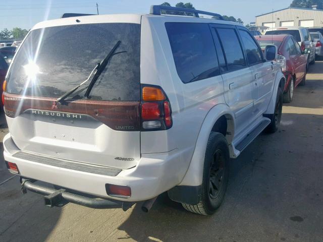 JA4MT41R81P026765 - 2001 MITSUBISHI MONTERO SP WHITE photo 4