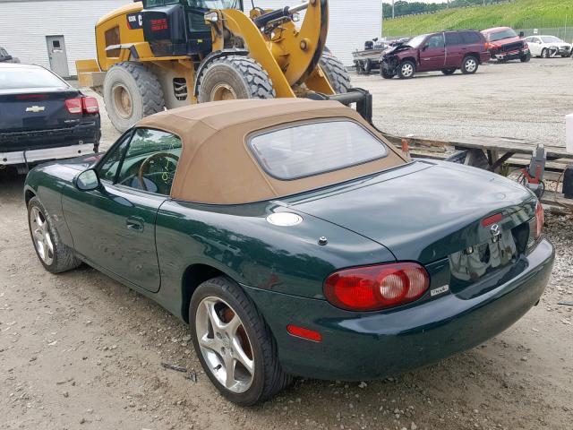 JM1NB353010213956 - 2001 MAZDA MX-5 MIATA GREEN photo 3