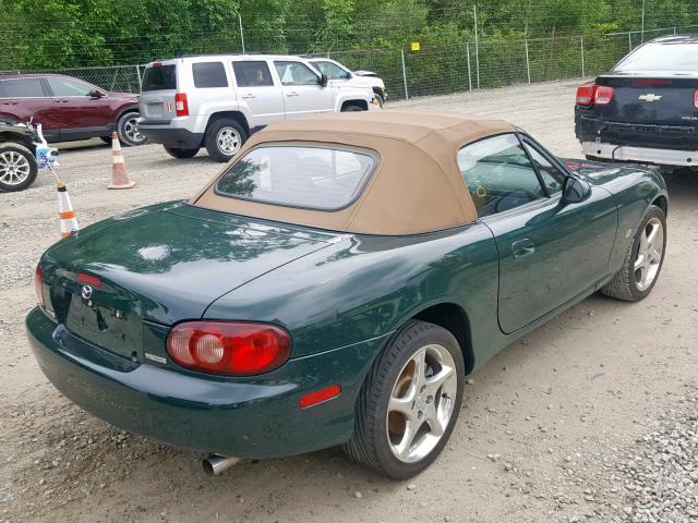 JM1NB353010213956 - 2001 MAZDA MX-5 MIATA GREEN photo 4