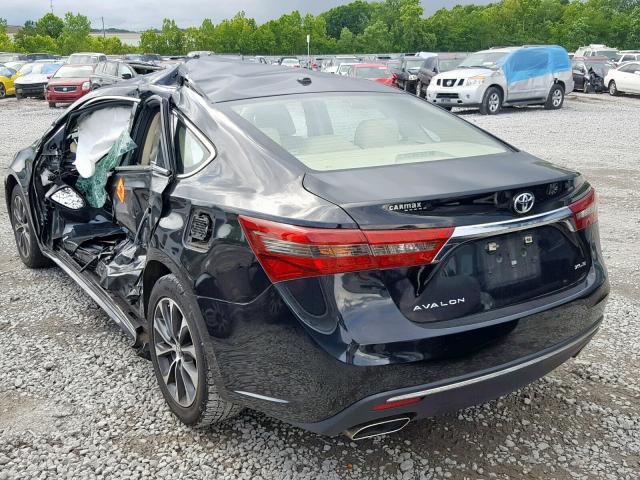 4T1BK1EBXGU198801 - 2016 TOYOTA AVALON XLE BLACK photo 3