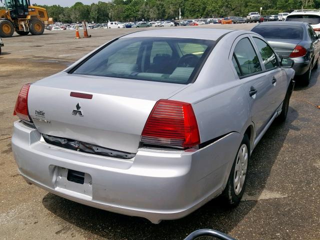 4A3AB26F67E020317 - 2007 MITSUBISHI GALANT DE SILVER photo 4