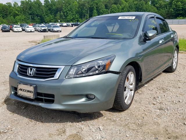 1HGCP36818A039243 - 2008 HONDA ACCORD EXL GREEN photo 2