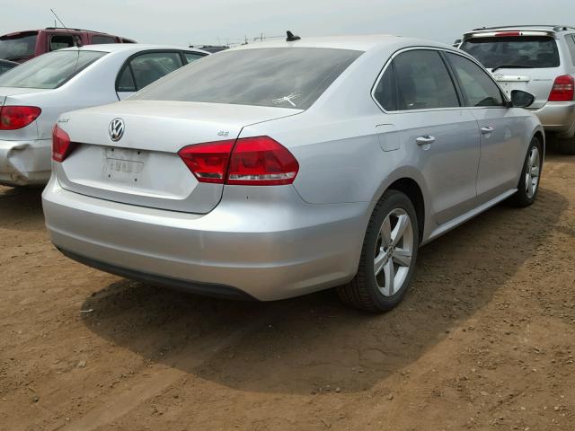 1VWBP7A31CC063520 - 2012 VOLKSWAGEN PASSAT SE SILVER photo 4