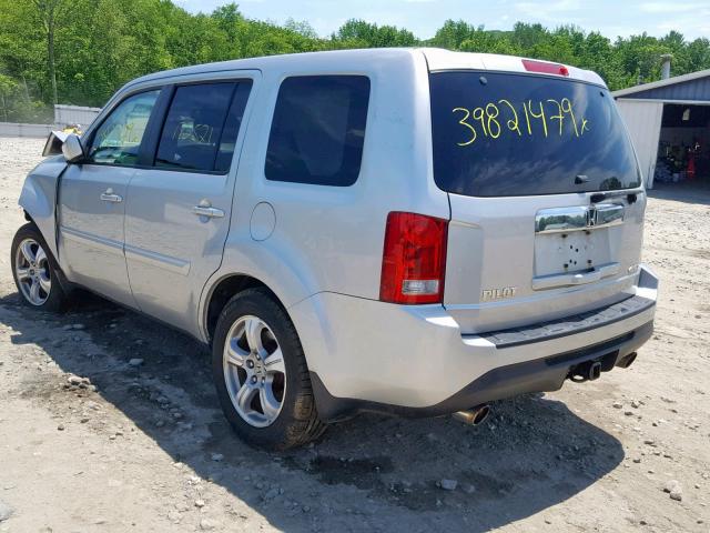 5FNYF4H72EB019829 - 2014 HONDA PILOT EXLN SILVER photo 3