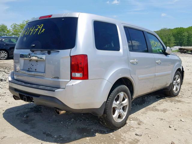 5FNYF4H72EB019829 - 2014 HONDA PILOT EXLN SILVER photo 4