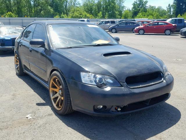 4S3BL676956218178 - 2005 SUBARU LEGACY GT BLACK photo 1