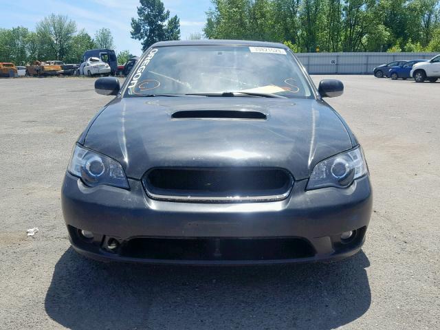 4S3BL676956218178 - 2005 SUBARU LEGACY GT BLACK photo 9