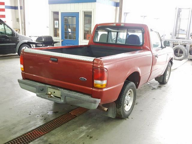 1FTCR10A3VPA39665 - 1997 FORD RANGER RED photo 4
