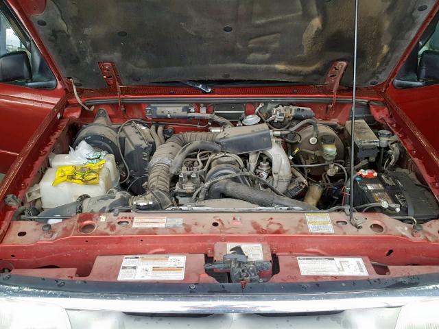 1FTCR10A3VPA39665 - 1997 FORD RANGER RED photo 7