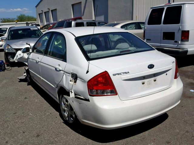 KNAFE222395612776 - 2009 KIA SPECTRA EX WHITE photo 3