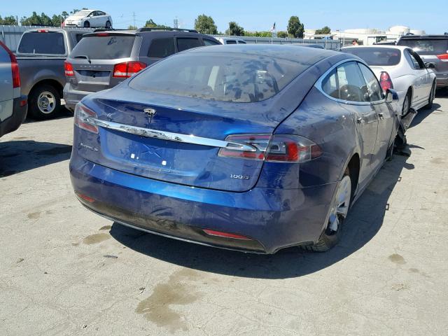 5YJSA1E25JF245322 - 2018 TESLA MODEL S BLUE photo 4