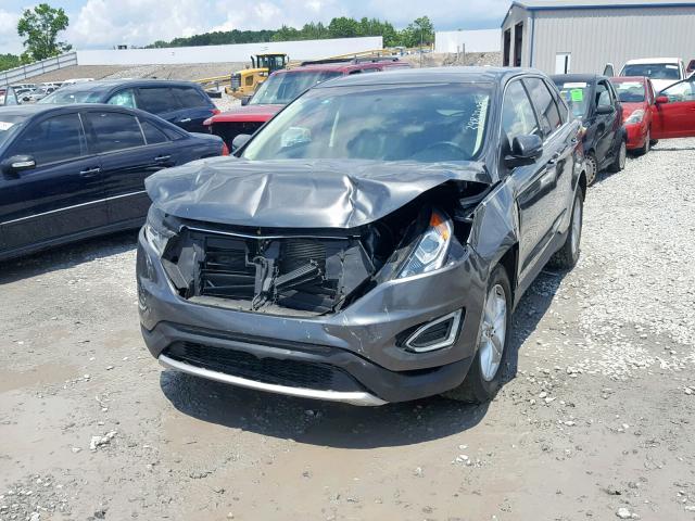 2FMTK3J97FBC09437 - 2015 FORD EDGE SEL GRAY photo 2