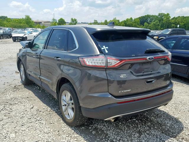 2FMTK3J97FBC09437 - 2015 FORD EDGE SEL GRAY photo 3