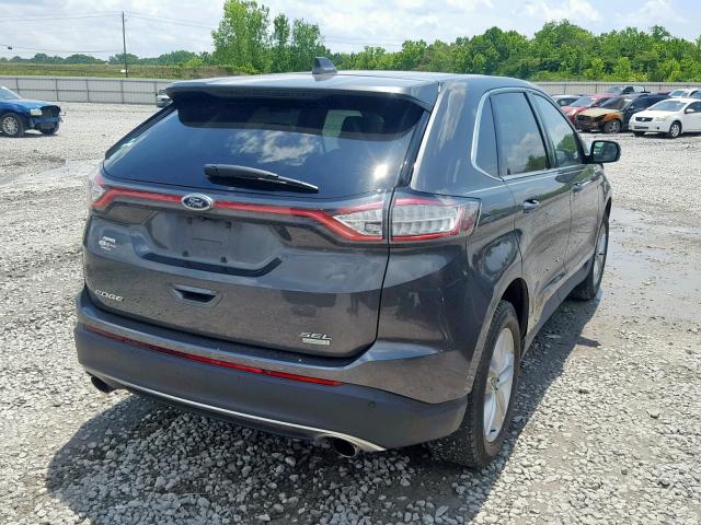 2FMTK3J97FBC09437 - 2015 FORD EDGE SEL GRAY photo 4