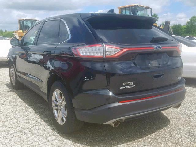 2FMTK4J88FBB81046 - 2015 FORD EDGE SEL BLACK photo 3