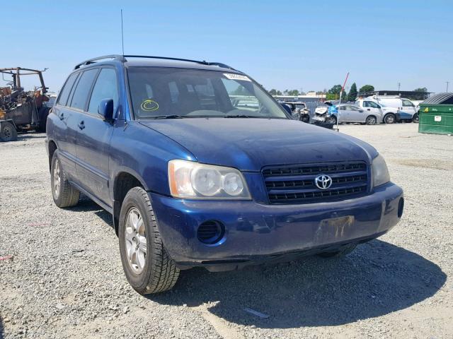 JTEGF21A830111590 - 2003 TOYOTA HIGHLANDER BLUE photo 1